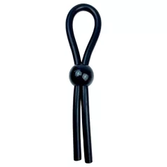   Pulselock Forge - verstelbare lasso siliconen penisring (zwart)