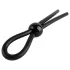 Pulselock Forge - verstelbare lasso siliconen penisring (zwart)