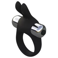   Pulselock Vantr - vibrerende penisring met konijntje (zwart) - 30 mm