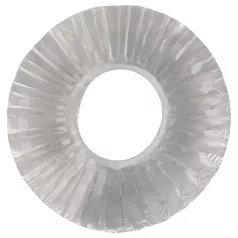   Pulselock Cocktura - geribbelde TPE-penisring (transparant) - 19 mm