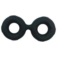   Pulselock Taur - dubbele penis- en ballenring (zwart) - 25 mm