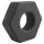 Pulselock Forge - siliconen penisring in de vorm van een moer (zwart) - 22 mm