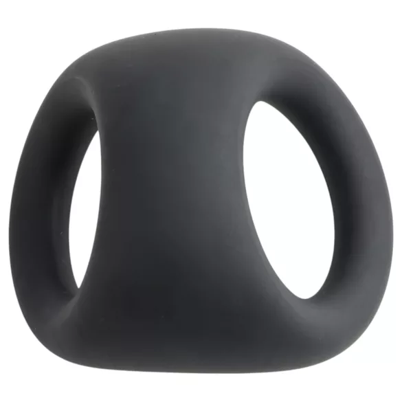 Pulselock Taur - gecontourde penis- en teeltring (zwart)