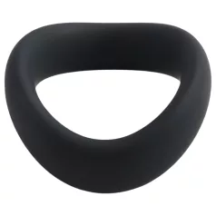   Pulselock Cocktura - gedraaide siliconen penisring (zwart) - 5 cm