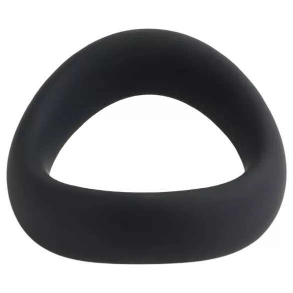 Pulselock Cocktura - gedraaide siliconen penisring (zwart) - 5 cm
