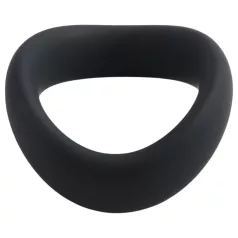   Pulselock Cocktura - gedraaide siliconen penisring (zwart) - 47,5 mm