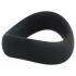 Pulselock Cocktura - gedraaide siliconen penisring (zwart) - 47,5 mm