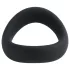 Pulselock Cocktura - gedraaide siliconen penisring (zwart) - 47,5 mm