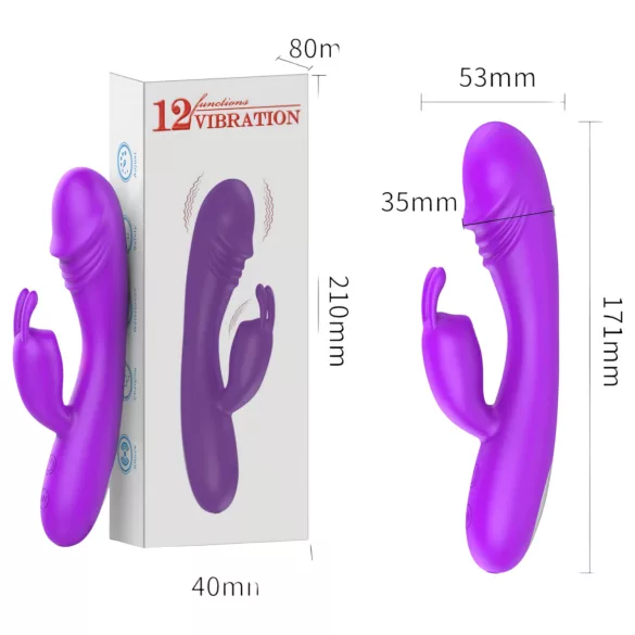 Lonely - vibrator met clitorisstimulator en G-spot - oplaadbaar - paars