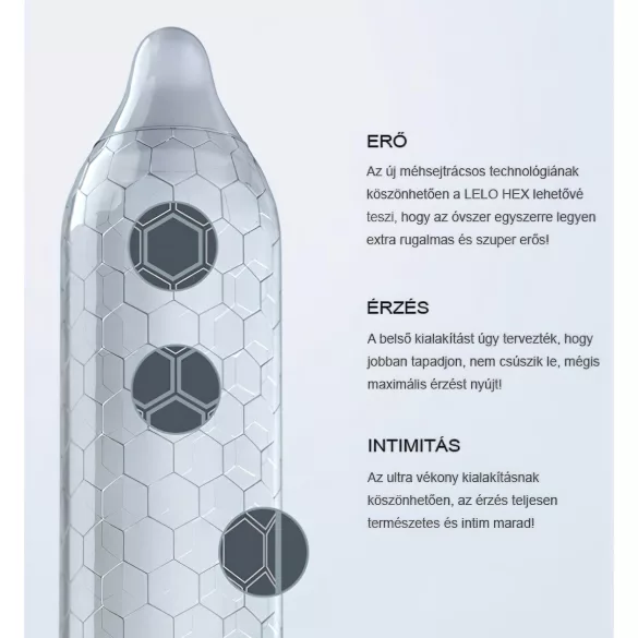 LELO Hex Original - condoom - ultradun latex - 1 stuk