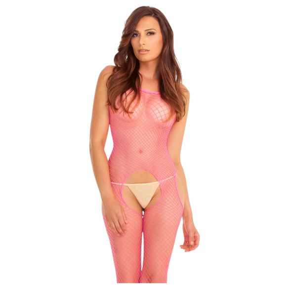 Rene Rofe - Fishnet catsuit (S-L) - roze