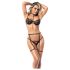Mapalé - Verleidelijke Lingerie Set met Bandjes (Zwart) - L/XL