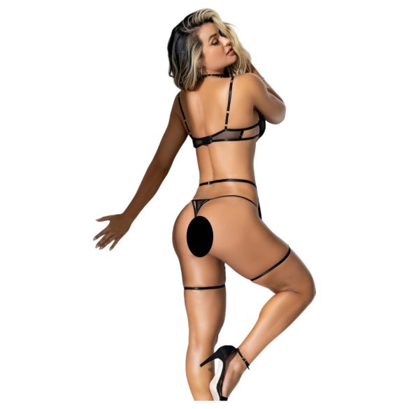 Mapalé - Verleidelijke Lingerie Set met Bandjes (Zwart) - L/XL