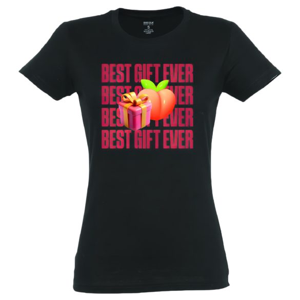 Best Gift Ever - dames t-shirt - katoen - zwart - XL
