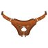 ZADO - bruine leren harnas voor strap-ons - L/XL