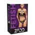 ZADO - Leren set met strap-on slipje (zwart) - L/XL