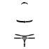 ZADO - Leren set met strap-on slipje (zwart) - L/XL