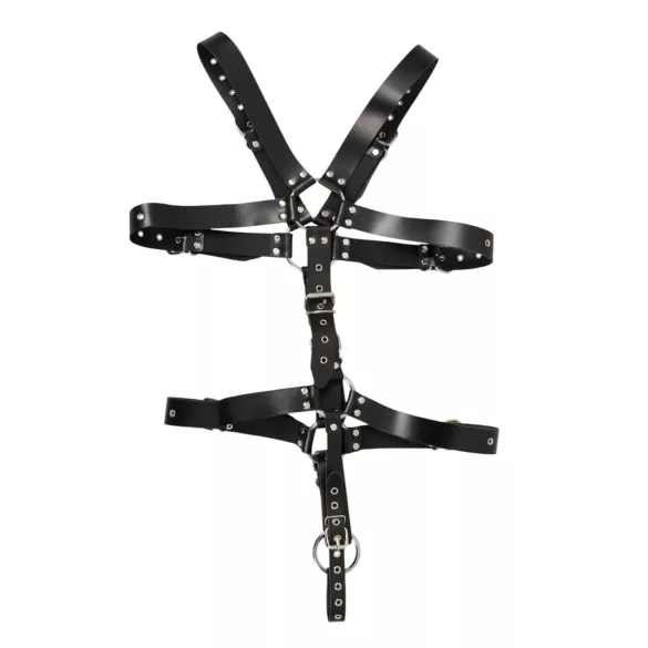 ZADO - zwarte leren heren bodyharnas (S-L)