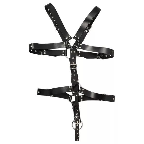 ZADO - zwarte leren heren bodyharnas (S-L)