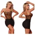 JSY 024 - sexy jurk set (luipaardprint-zwart)