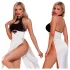 JSY 028 - sexy jurk set (wit-zwart)