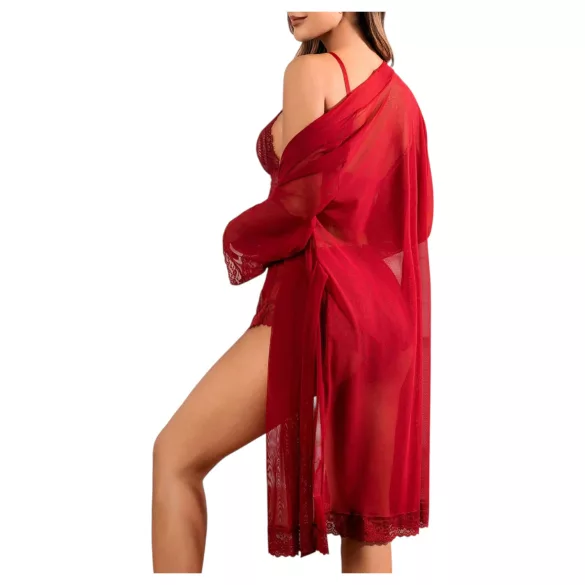 JSY 058 - erotisch lingerieset - rood (L-XL)