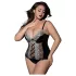 JSY 062 - zwart veters lingerie set (XL-2XL)
