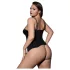 JSY 062 - zwart veters lingerie set (XL-2XL)