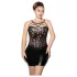 JSY 064 - zwarte veterlingerie set (XL-2XL)