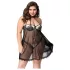 JSY 066 - zwarte babydollset (XL-2XL)