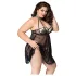 JSY 066 - zwarte babydollset (XL-2XL)