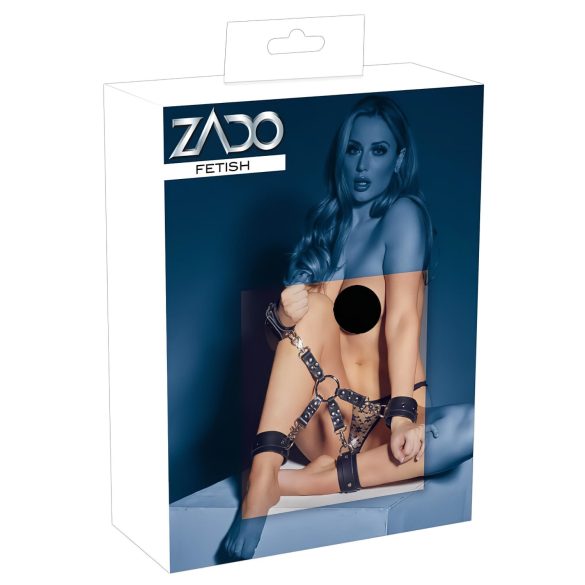 ZADO - Kruisband pols-en enkelboeien set (zwart)