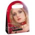ZADO - leren halsband en riem (rood)