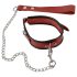 ZADO - leren halsband en riem (rood)
