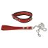 ZADO - leren halsband en riem (rood)