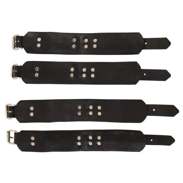 ZADO - bondage set voor aan bed - leer - zwart