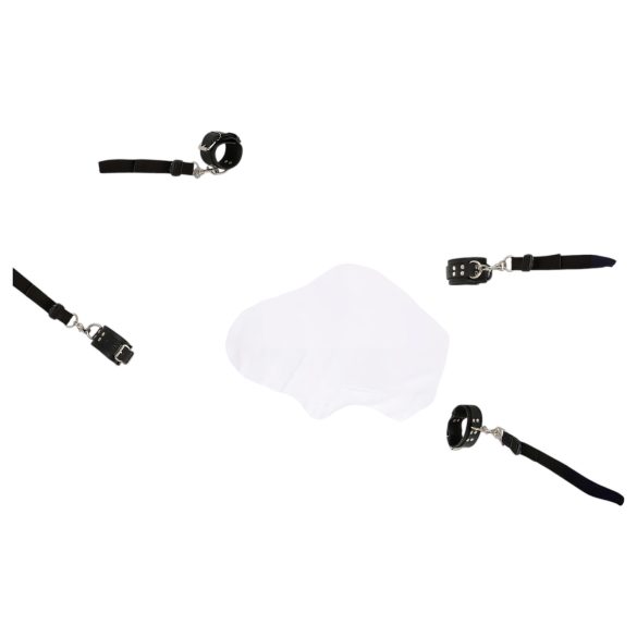 ZADO - bondage set voor aan bed - leer - zwart