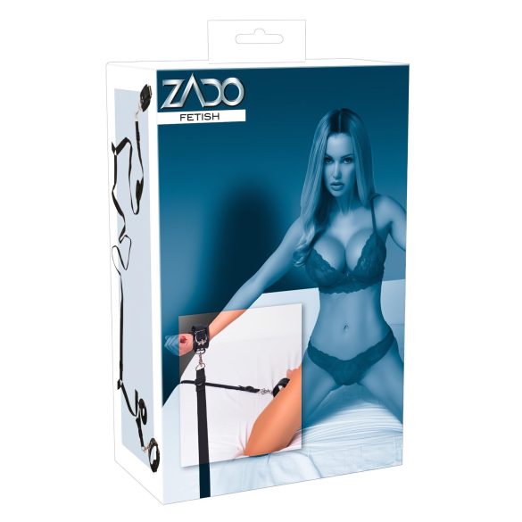 ZADO - bondage set voor aan bed - leer - zwart