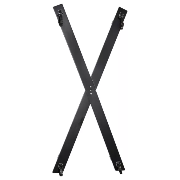 ZADO - spreidkruis bondage set - zwart - wandmontage