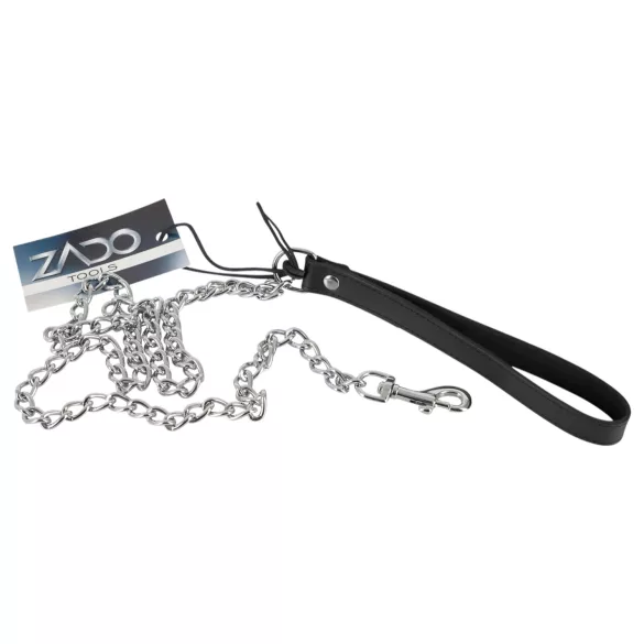 ZADO - metalen BDSM hondenlijn voor halsband (zilver)
