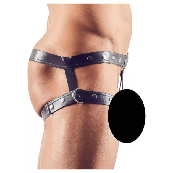 Svenjoyment - penisharnas met cockring - zwart - M/L
