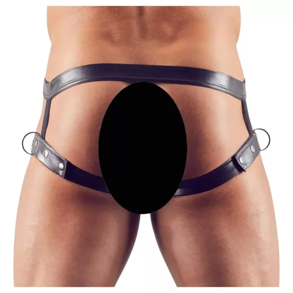 Svenjoyment - penisharnas met cockring - zwart - M/L
