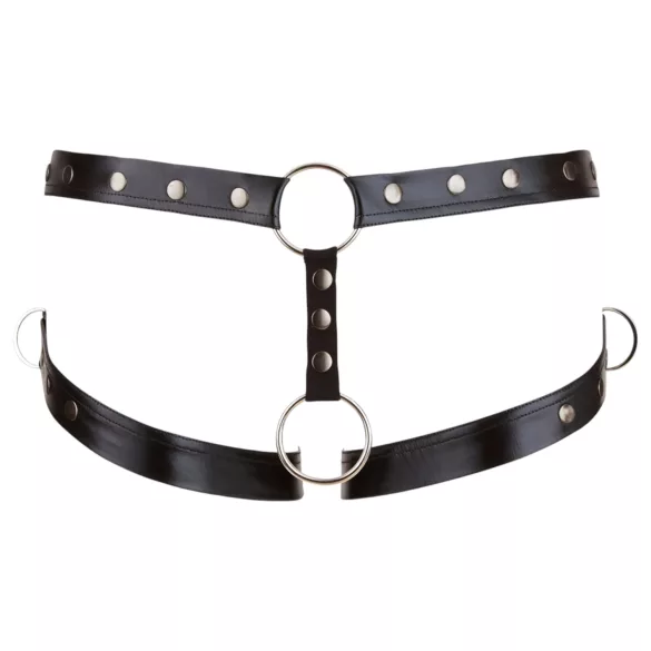 Svenjoyment - penisharnas met cockring - zwart - M/L