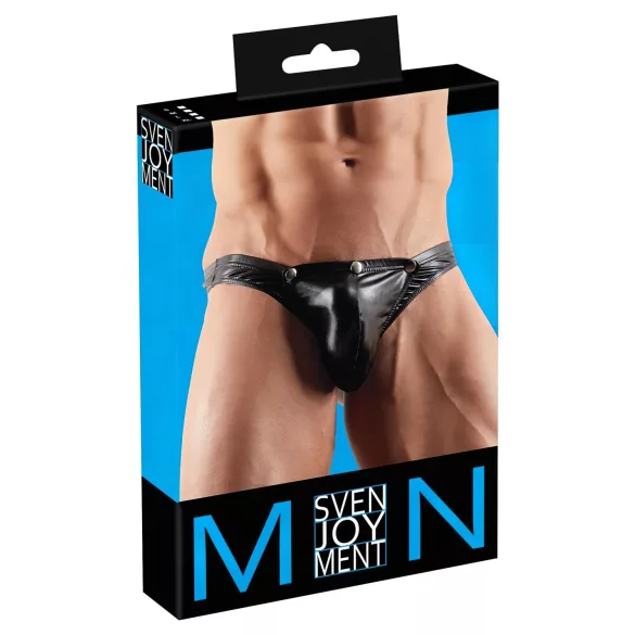 Svenjoyment - Afklikbare string voor mannen (zwart) - L
