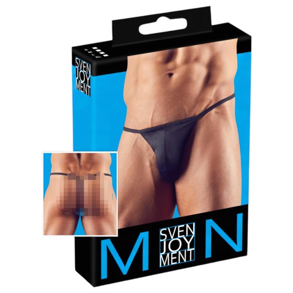 Zwarte heren mini-string - L