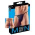 Zwarte heren mini-string - L
