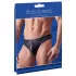 Svenjoyment - heren string - glanzend met strass en rits - zwart - XL