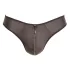 Svenjoyment - heren string - glanzend met strass en rits - zwart - XL