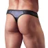 Svenjoyment - heren string - glanzend met strass en rits - zwart - XL
