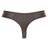 Svenjoyment - Glanzende Heren String met Strass en Rits (Zwart) - 2XL